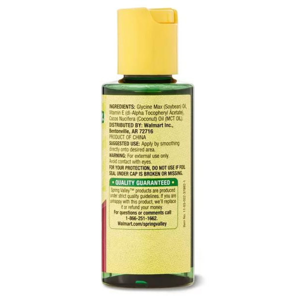 Spring Valley Vitamin E Oil with Keratin For Skin Health, 12000 IU, 2