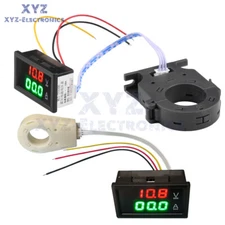 DC0-300V 50/100/200/400A Digital Current Voltage Meter Hall Ammeter Voltmeter