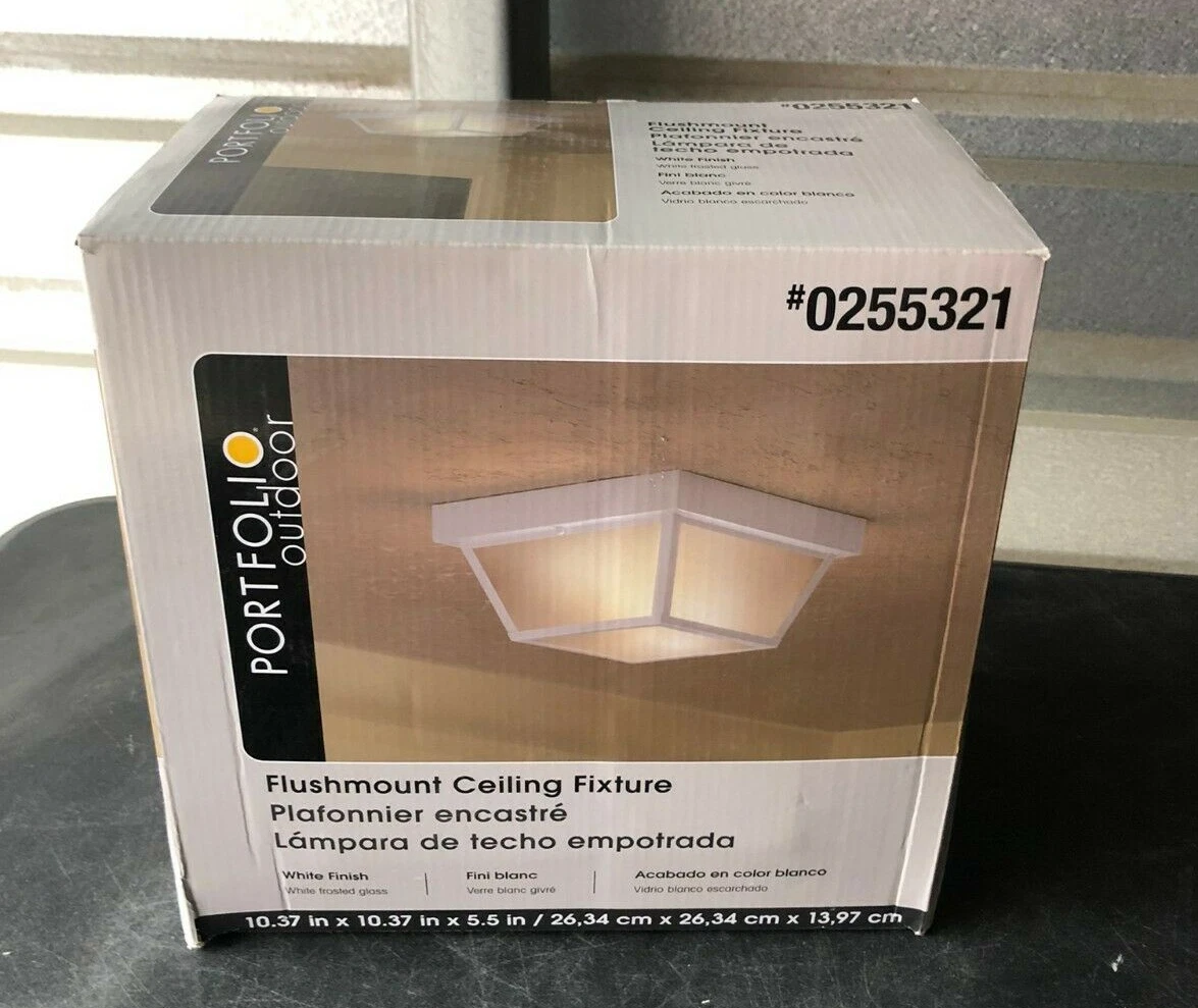 Portfolio outdoor flush mount ceiling fixture deals