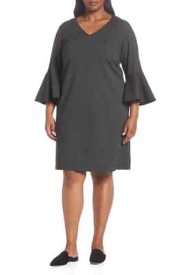 LAFAYETTE 148 New York Punto Milano Ponte Knit Holly Bell Flare Cuff Sleeve 1X
