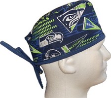 NFL Seattle Seahawks Flag Scrub Hat Chemo Cap