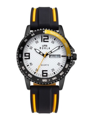 UMR RUHLA Orologio Analogico al Quarzo Uomo con Cinturino in Silicone SP39001