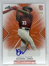 2021 LEAF PERFECT GAME DEUNDRE JONES ORANGE PAPER AUTO # 12/30