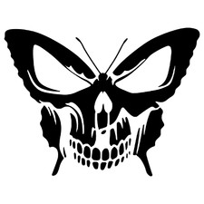 Butterfly Skull Decal Car Truck Cup Laptop Weatherproof Stickers
