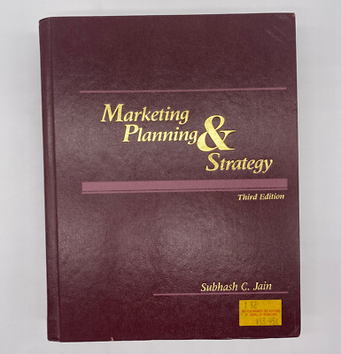 Marketing Planning And Strategy Vintage Hardcover Book By Subhash Jain