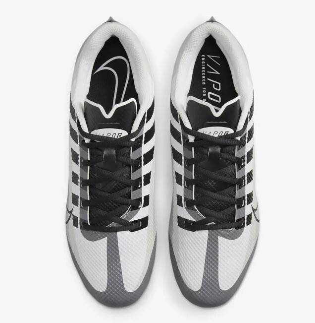 Nike Vapor Edge Speed 360 Football Cleats Men\'s 12 White Black Grey DQ5110-100 Nike Vapor Edge Speed 360 Football Cleats Black GREY WHITE  main image 3