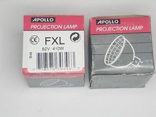 Vintage Apollo 82V 410 Watt Projection Lamp Bulb w/Box - Set of 2