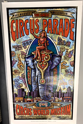 Vintage 1998 Great Circus Parade Circus World Museum Poster 17'' X 30'' P4