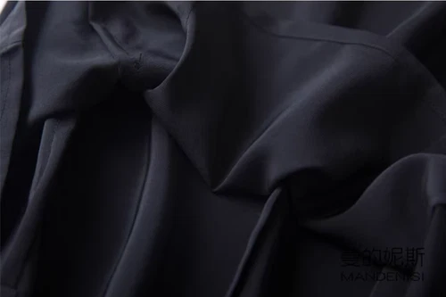 Damen Seiden T-Shirt 100% Maulbeerseide Schwarz Kurzarm Oberteil Bluse Pullover - Bild 6 von 7