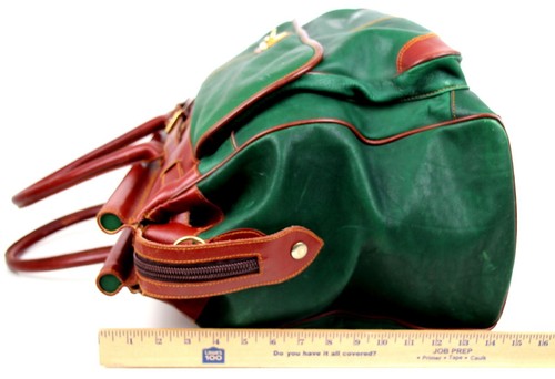 GRÜN BRAUN ECHTLEDER 20" GÜRTEL REISETASCHE HANDTASCHE ÜBER NACHT WEEKENDER - Bild 14 von 16