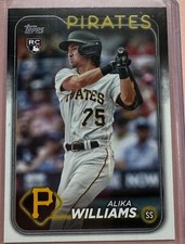 Alika Williams 2024 Topps Series One #265 Rookie Card Pittsburgh Pirates RC NM. rookie card picture