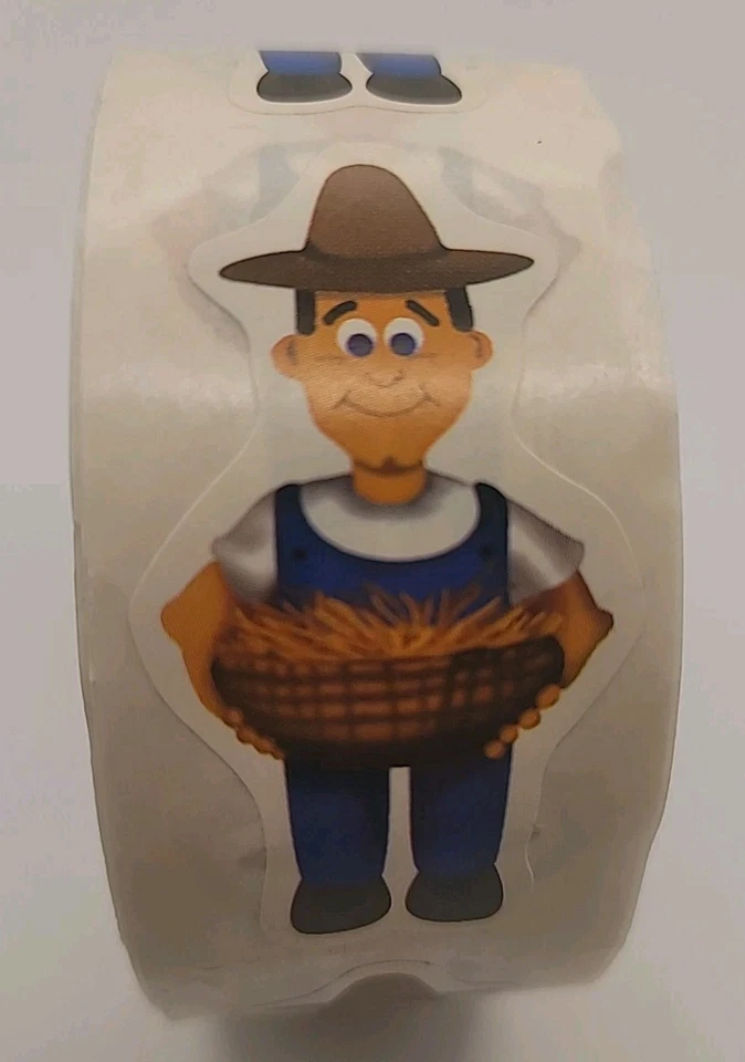 Rollo de pegatinas vintage de canasta de granjero de los 80 lote/31 álbumes de recortes artesanales nuevos en stock Foto 2 de 4