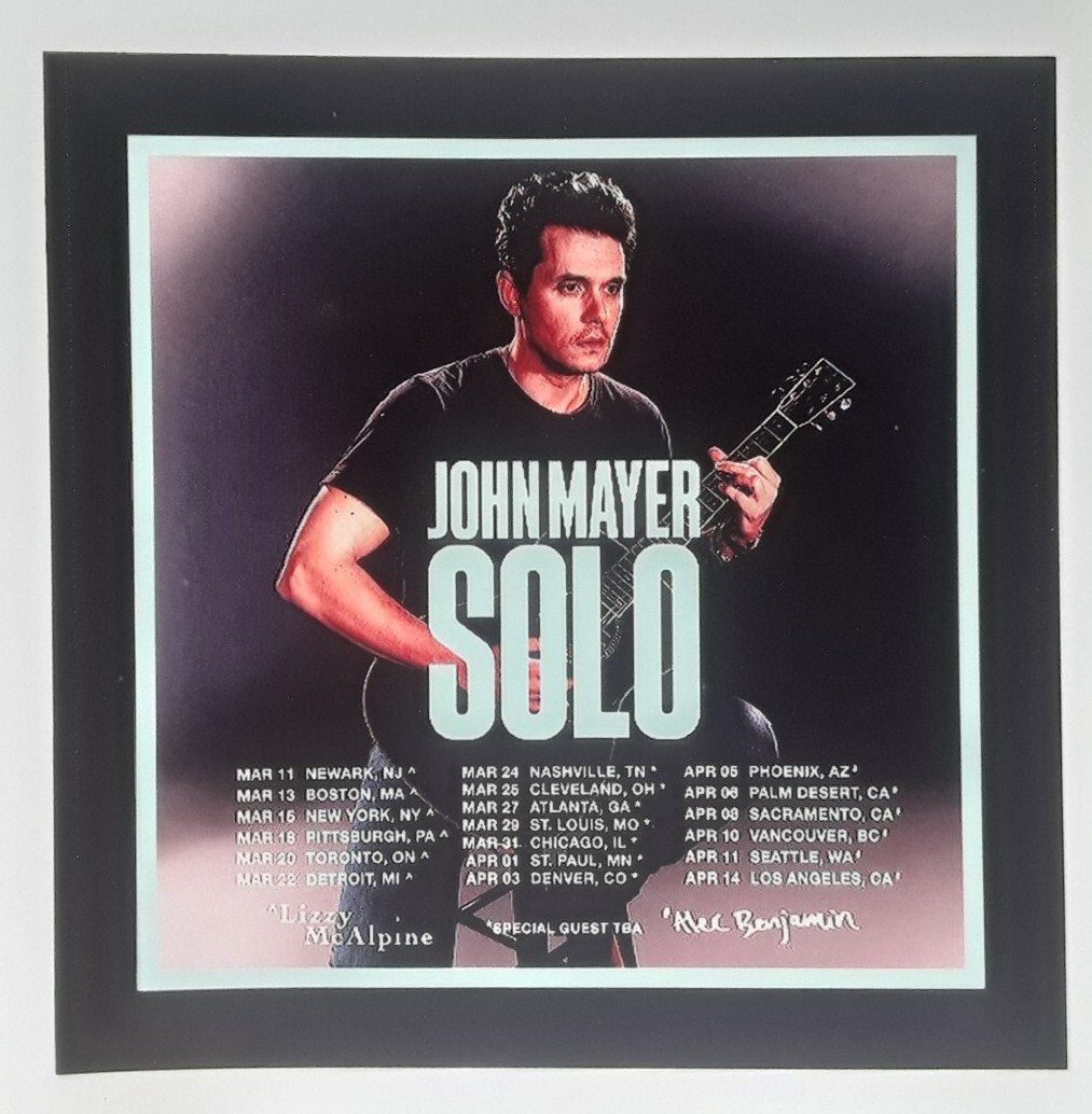 John Mayer Solo ☆ Tour Promo Magnet 2023 ☆ W/Dates: March