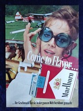 Marlboro Zigaretten, originale Werbung aus 1970  Flugzeug