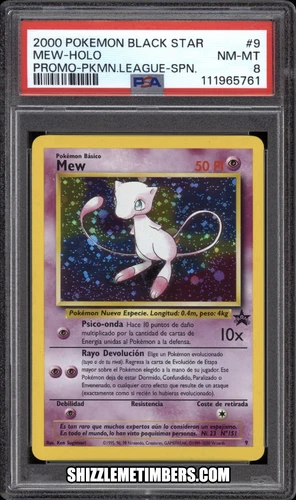 Mew 9 Holo Black Star Spanish Pokemon Promo League - PSA 8