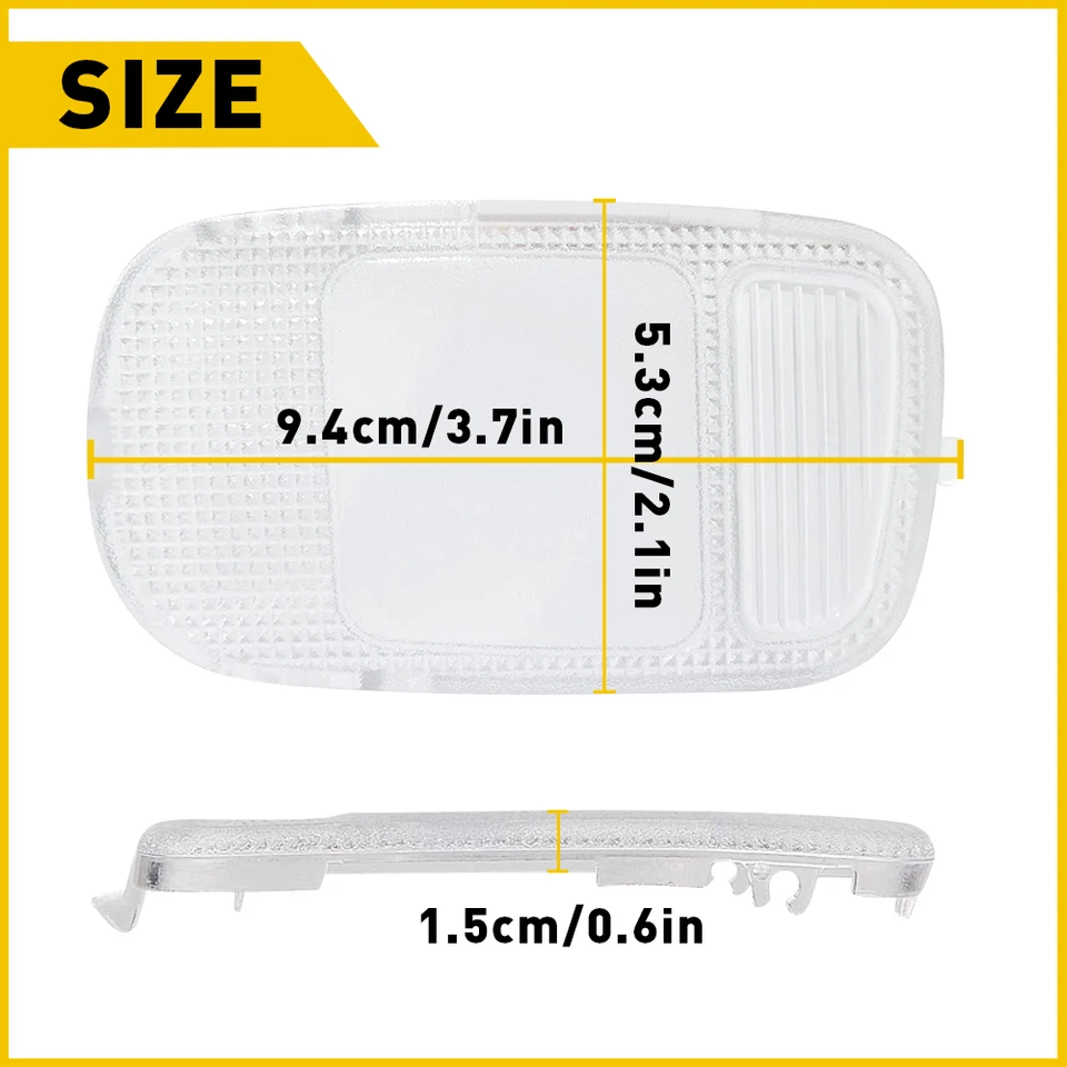 2 件内部 LH+RH 圆顶灯罩透明镜头适用于 2008 - 2010 道奇 Ram 4500 5500 — 第 2/4 张图片