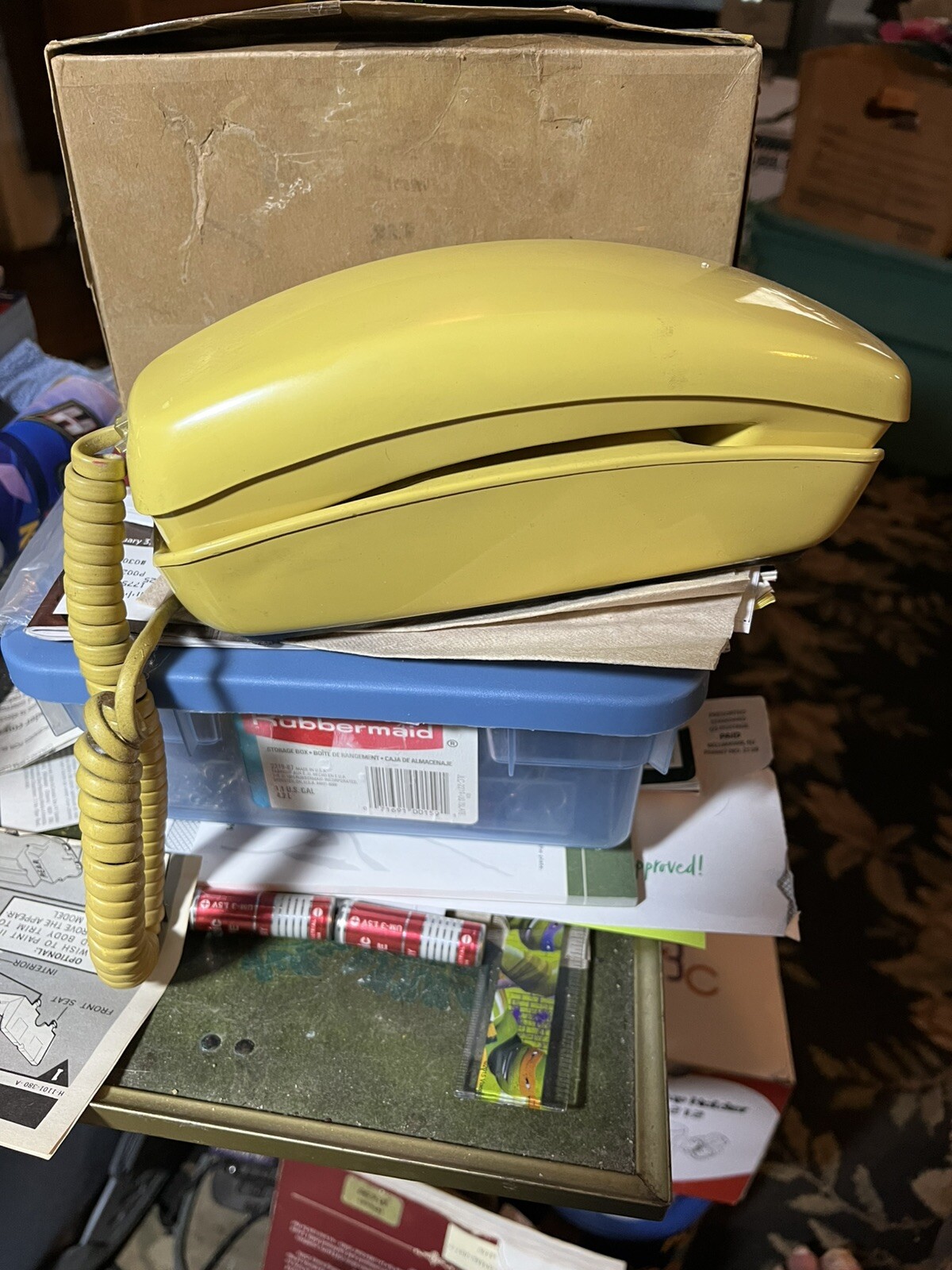 Bell Tell Slim Line Yellow Rotary Dial Telephone Vintage Untested | eBay