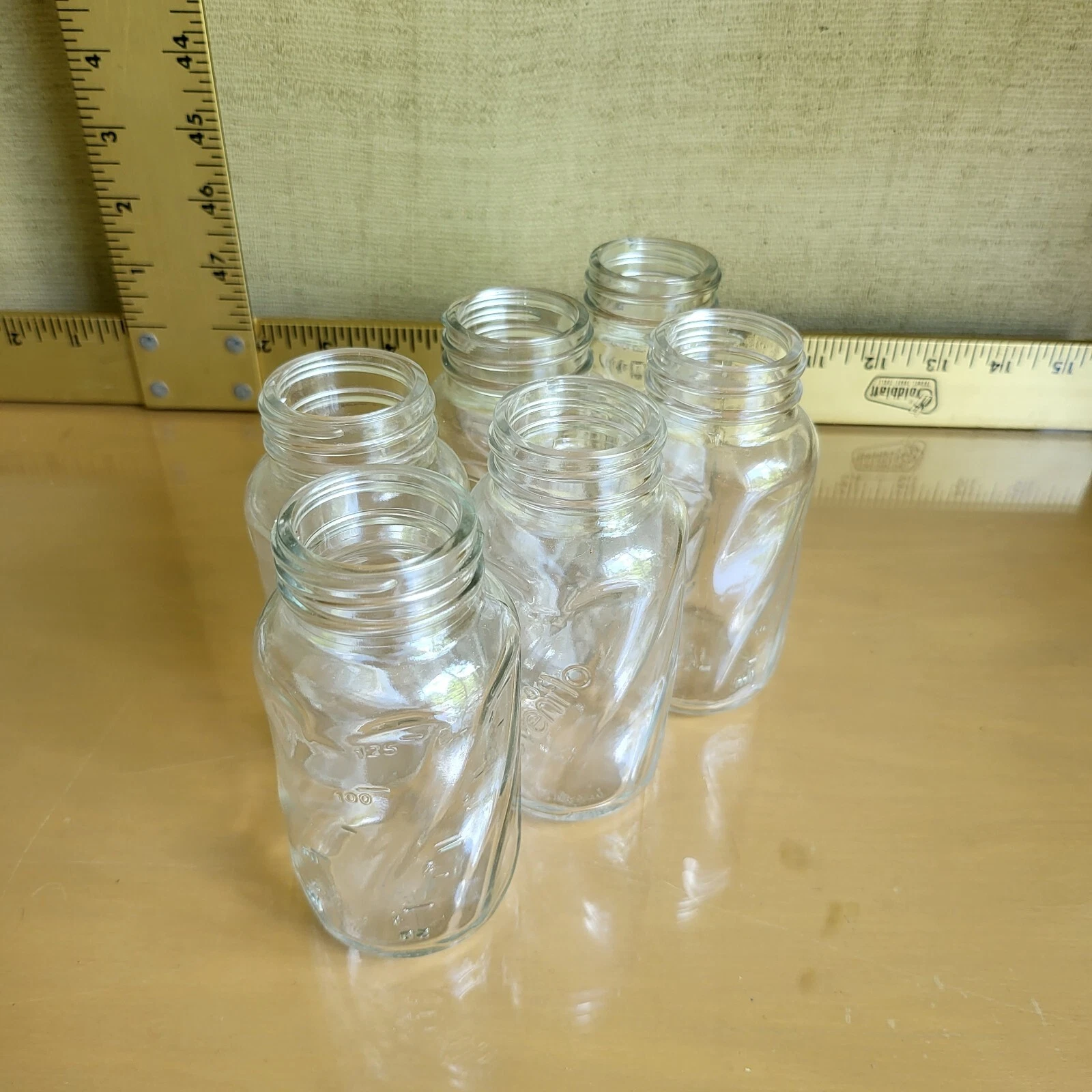 Evenflo Glass 4 Oz Baby Bottles Lot of 6 BOTTLES ONLY