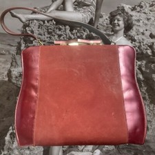 Vintage Mar-Shel Maroon Handbag Purse