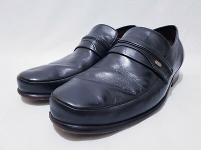 Herren Clarks Schwarz Schuhe Slipper Halbschuh Weiches Leder UK 9, EUR 43 
