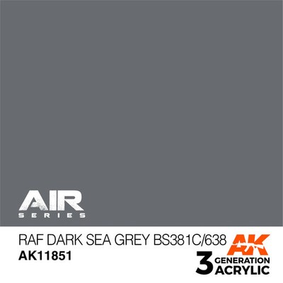 AK Interactive AK11851 Acrylic 3G Air RAF Dark Sea Grey BS381C/638 17ml