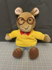 Vintage 1996 Eden Arthur Doll Plush Glasses Bow Tie Soft Toy PBS Marc Brown