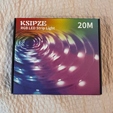 KSIPZE 20m RGB Colour-Changing LED Strip Light Indoor App & Remote Control