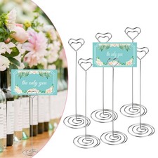Table Name Place Holders Card Placement Clips Heart Number Stand