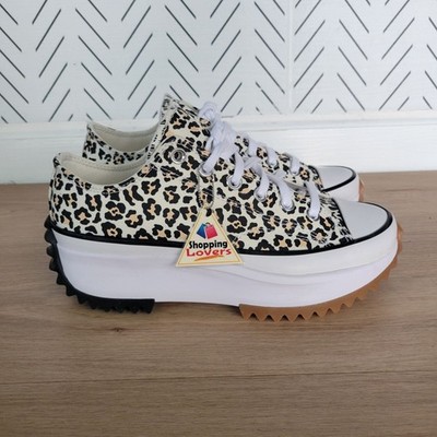  Converse Run Star Hike Platform Archive Leopard Sz 8 Men's Shoes White A16286C
