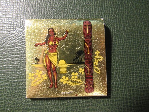 Streichholzheftchen - Hawaiian Inn Daytona Beach FL FULL 30 Strike Girlie Tiki
