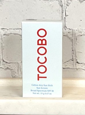 SEALED TOCOBO COTTON AIRY SUN STICK SUNSCREEN SPF 50 0.67 oz/19g EXP 06/2027