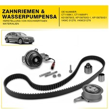 ZAHNRIEMENSATZ +WAPU FÜR AUDI A3 A4 A5 SKODA VW GOLF 7 PASSAT TIGUAN 1.6 2.0 TDI