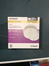 2-Pack 10-Year Battery Combination Smoke and Carbon Monoxide Detector with Voice