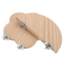 2pcs Wooden Parrot Perch Stand: Parakeet Flat Platform Replacement - Bird Cage