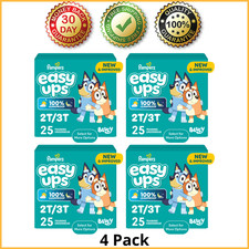  4 Pack Pampers Easy Ups Bluey Potty Training Pants Boys Size 2T-3T, 25 Count