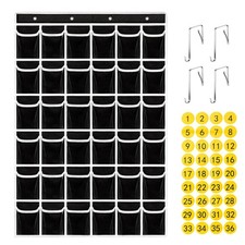 36 Clear Pockets Classroom Pocket Chart for Cell Phones,Pocket Chart Organize...