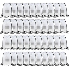 40 Pcs Drawstring Bags,Bulk Draw String Backpack, DIY Gym Sports Cinch Bag Sa...