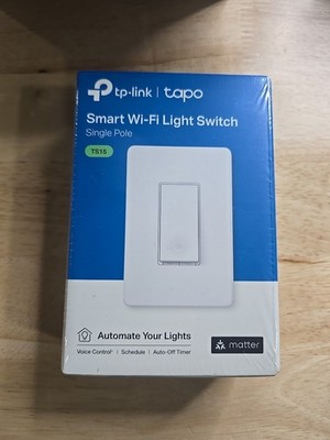 TP-Link Tapo Smart Light Switch, Matter Compatible, Single Pole 1-Pack  TS15 NEW