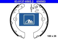 ATE 03.0137-0503.2 Bremsbackensatz 4 Bremsbacken Trommelbremse