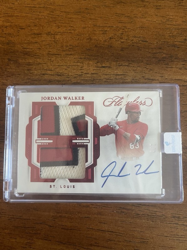 2022 FLAWLESS JORDAN WALKER /7 RPA ROOKIE DUEL PATCH AUTO MINT SSP CARDINALS
