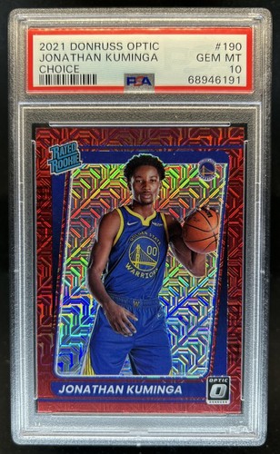 2021-22 Panini Donruss Optic Jonathan Kuminga Choice Prizm Rookie RC #190 PSA 10