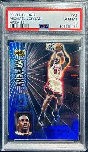 1998 UD Ionix Michael Jordan Area 23 Card #A5 PSA 10 BULLS HOF
