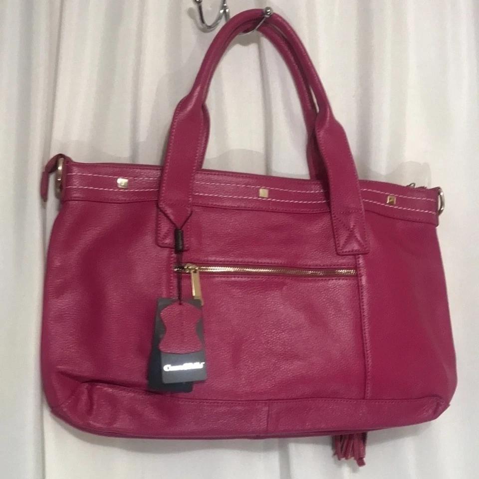 Bolsa de couro italiana Amelia Cuore & Pelle nova com etiquetas - Imagem 2 de 4