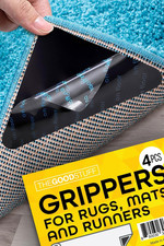 Four Rug Corner Grippers, anti Slip Grips for Hardwood Floors, Laminate Flooring