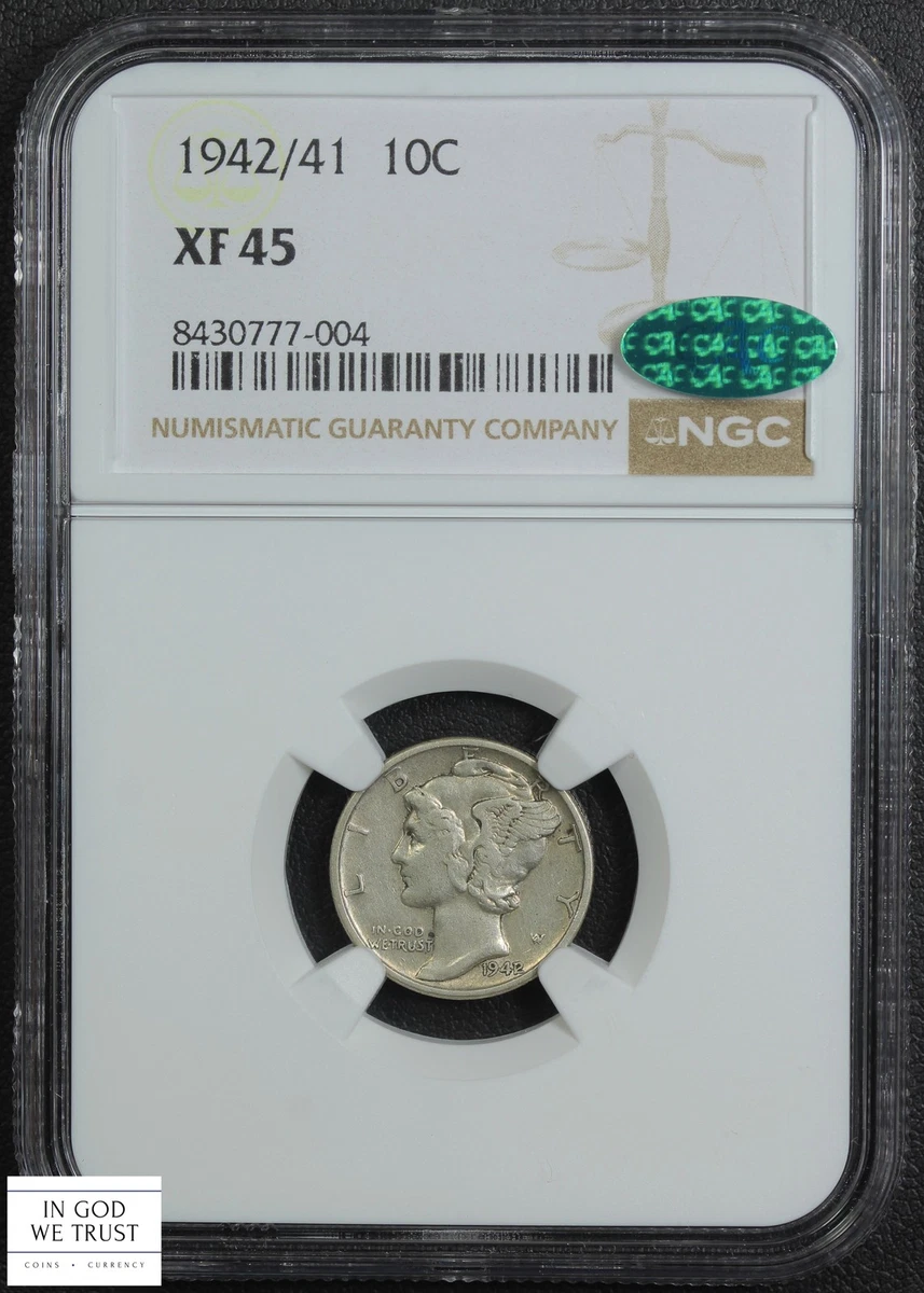 XF 45 Graded Mercury Dimes 1916-1945 for sale | eBay