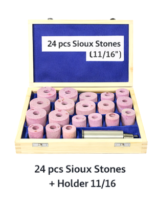 #ad Valve Seat Grinding Stones 24 Pcs Set With Sioux Holder 11 16 Thread 80 Grit US $69.99