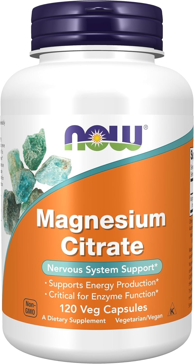 NOW FOODS Magnesium & Potassium Aspartate 120 Veg Capsules