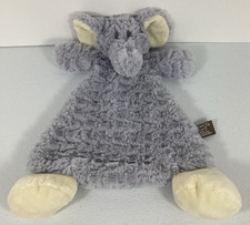 Elephant DEMDACO Rattle Lovey Security Blanket Baby Toddler Gray Plush Flat 2015