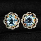 Pristine Color Change Alexandrite 5.80Ct 925 Sterling Silver Rose Gold Earrings