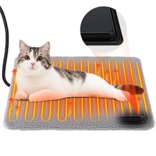 Outdoor Pet Heating Pad with Thermostat, 30W 15.7x12.6 in Indoor and Outdoor ...